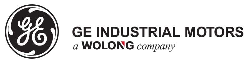 GE Industrial Motors logo, a WOLONG Company, indicating Apex Industrial Automation as an Authorized Repair Service Center.